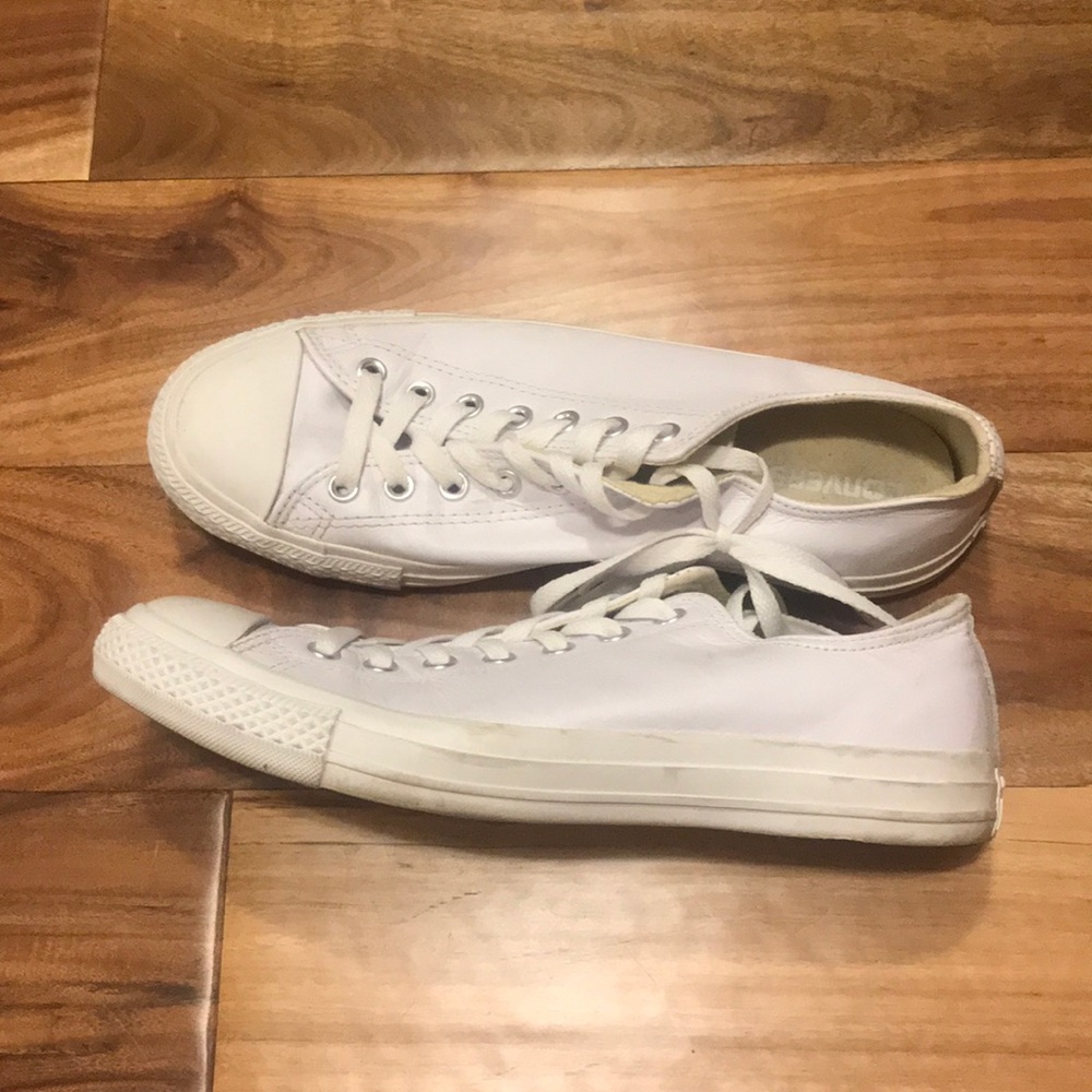 All white Converse All-Stars